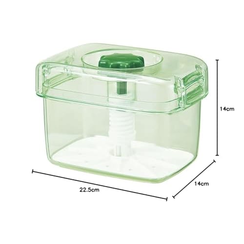Shinki Gosei Tonbo Pickle Storage Container, 2.2 Liters, Skeleton Green, 22.5cm W x 14cm D x 14cm H, Instant Pickle Storage Container, K22, Made in Ja