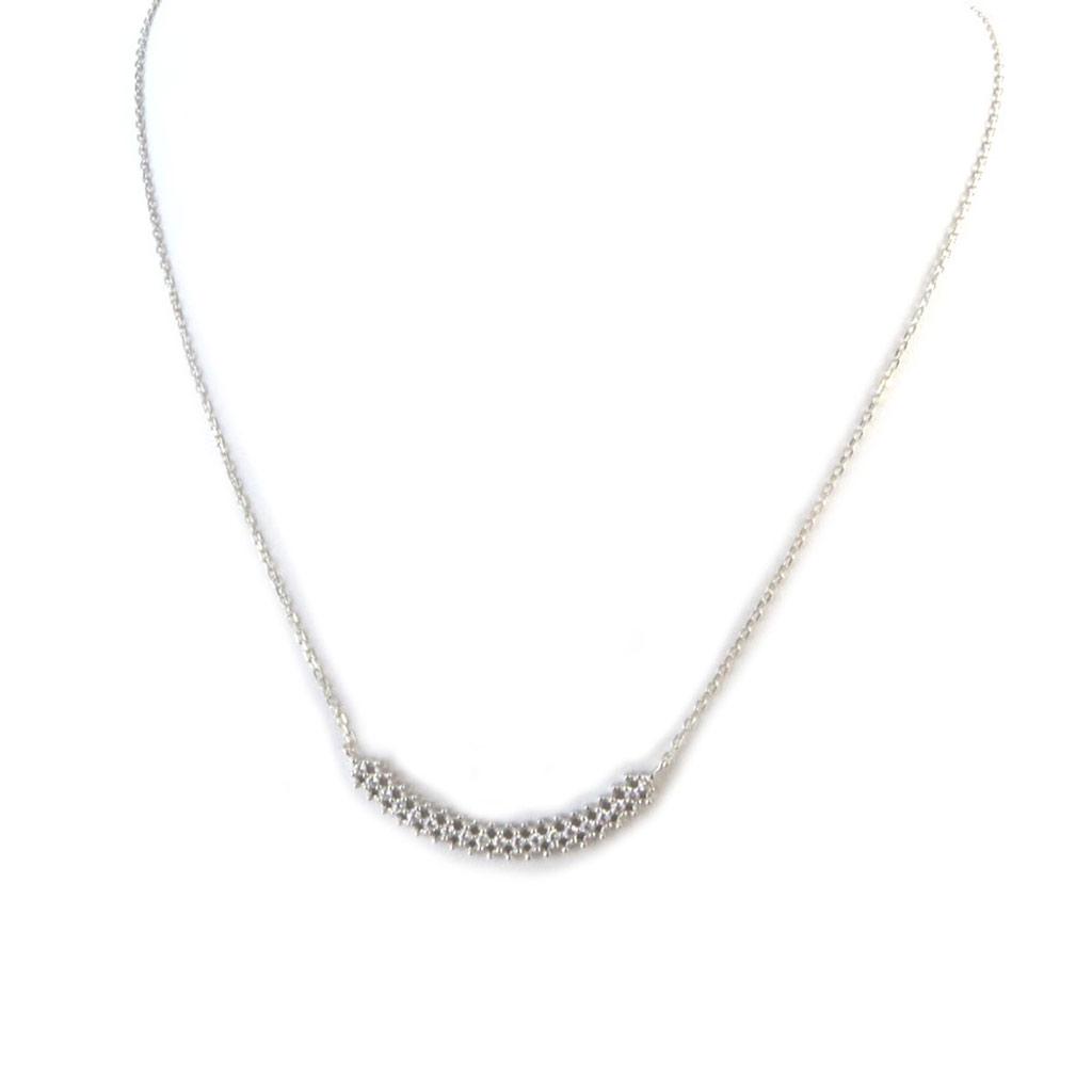 Les Trésors De Lily [N7163] - Silver Necklace 'Sissi' Silver White (rhodium Plated) - 40x4 Mm
