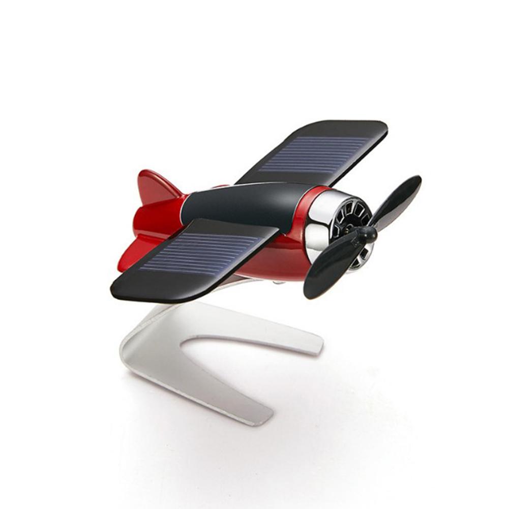 Solární model letadla na auto Ozdoby Styl Solárně poháněné letadlo pro dekoraci auta