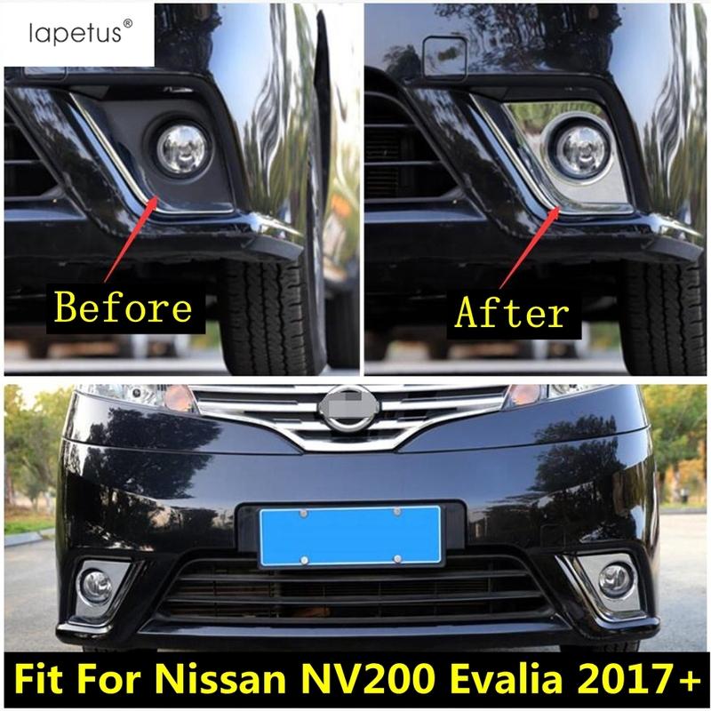 

Accessories For Nissan NV200 Evalia 2017 - ABS Chrome Front Fog Lights Foglight Lamp Frame Decor Cover Kit Trim Exterior