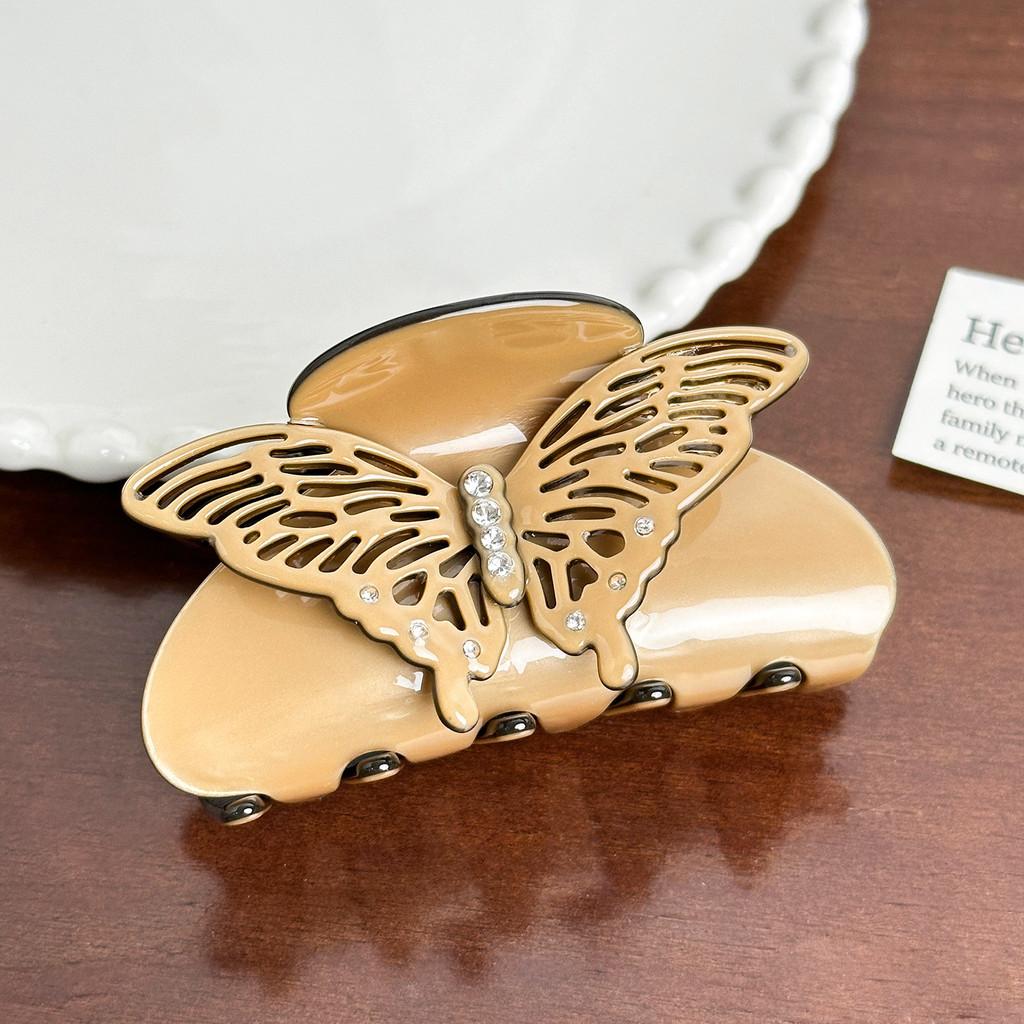 Acetate Unique Rhinestonestudded Butterfly Hair Claw Clip Perfect For Looks Fashionable