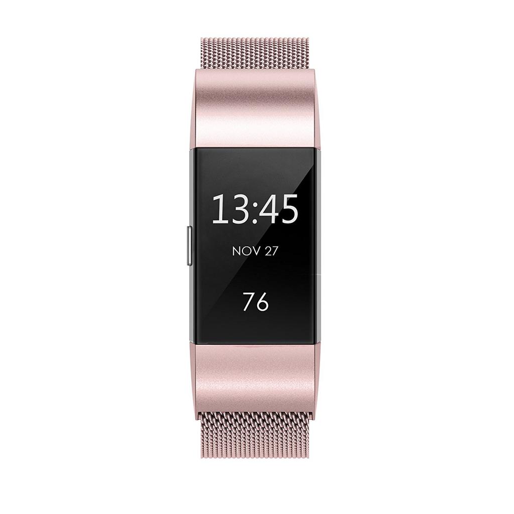 For Fitbit Charge 2 316 Stainless Steel Milanese Watch Band Strap with Magnetic Buckle