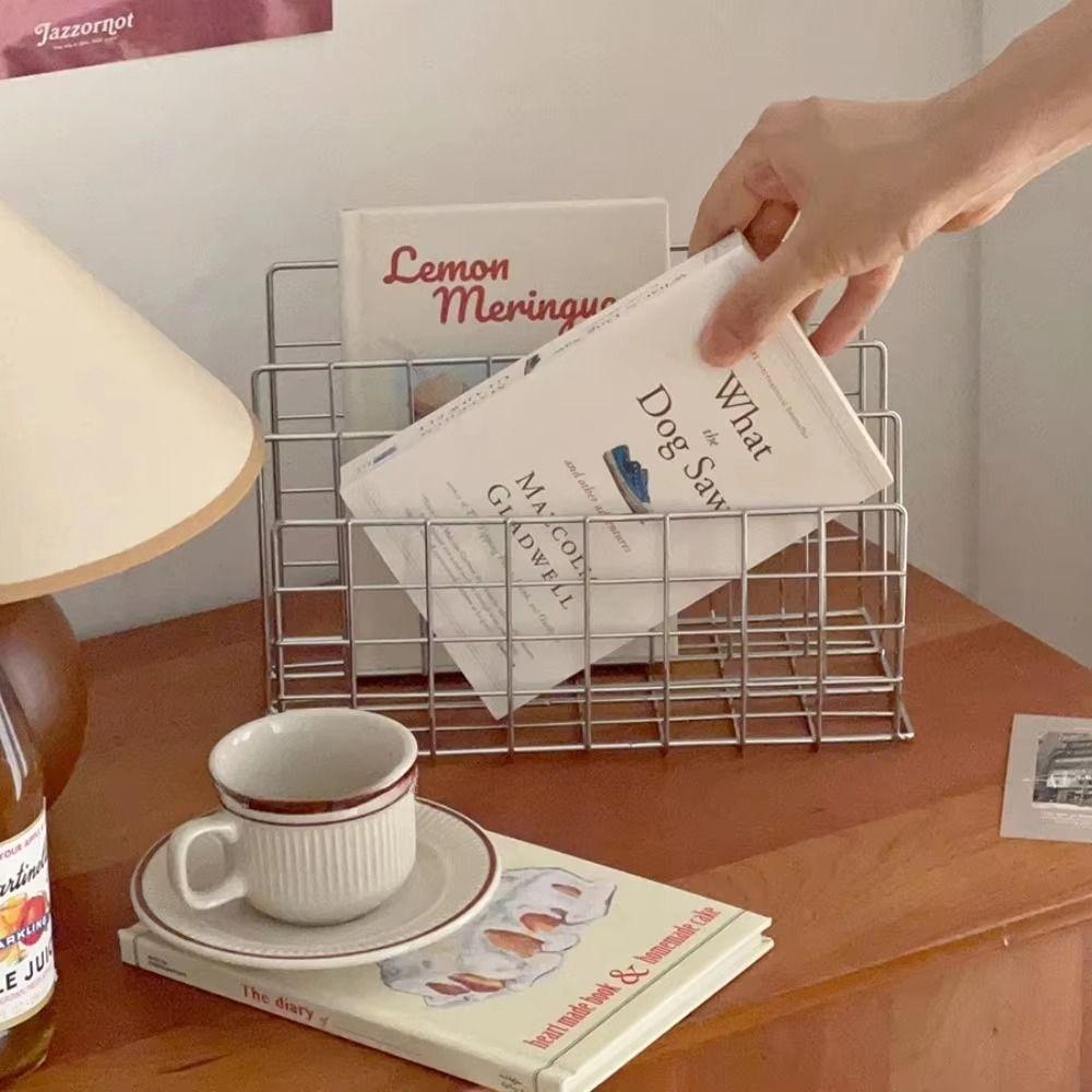 Metall Zeitschriftenständer Ablage Robustes Dokumentenregal Schreibtischzubehör