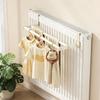 Wall Mounted Towel Drying Rack Plug-in Heavy-Duty Space-Saving Towel Hanger Carbon Steel Drying Rack Household Clothes Shelf
