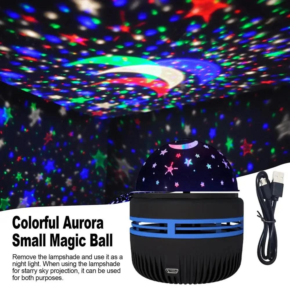 Starry Sky Galaxy Night Light Projector Remote Control USB Aurora Color Changing Lamp For Room Christmas Party Decor Lighting