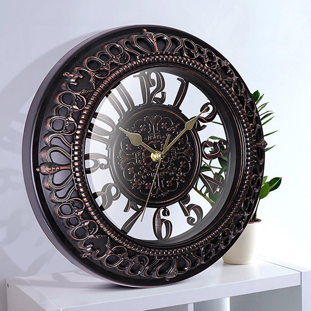 Antique Battery Operated 12 Inch Round Wall Clock for Vintages Inspireds Interior Room