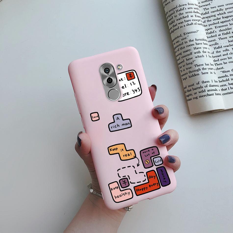 Liebesherz Hülle für Huawei Mate 9 Lite Für Huawei Honor 6X GR5 2017 Handyhülle Silikon Katze Kaktus Avocado Bemalt Mattes Cover