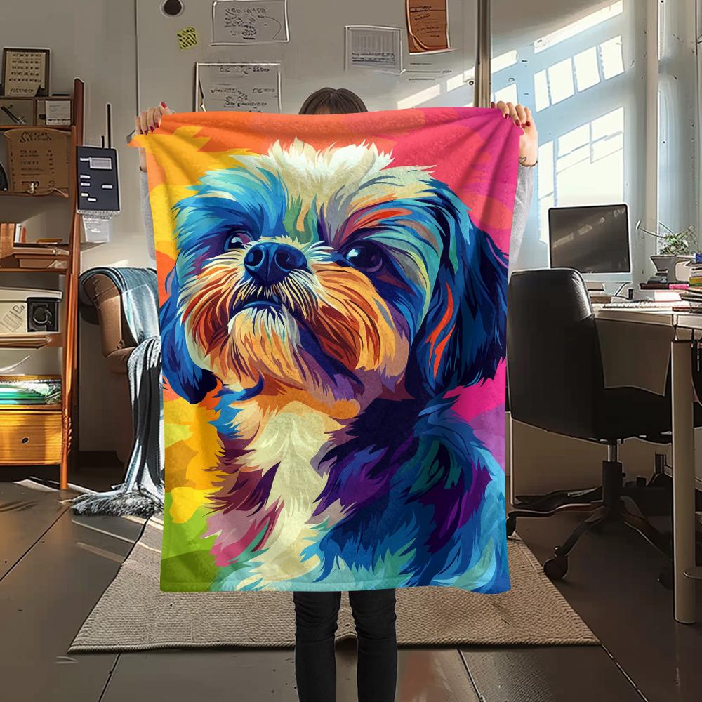 puppy vintage butterfly Print Flannel Blanket,High quality Comfortable for All Seasons,Home Decor,Warmth and Comfort,Perfect for Christmas Gifts