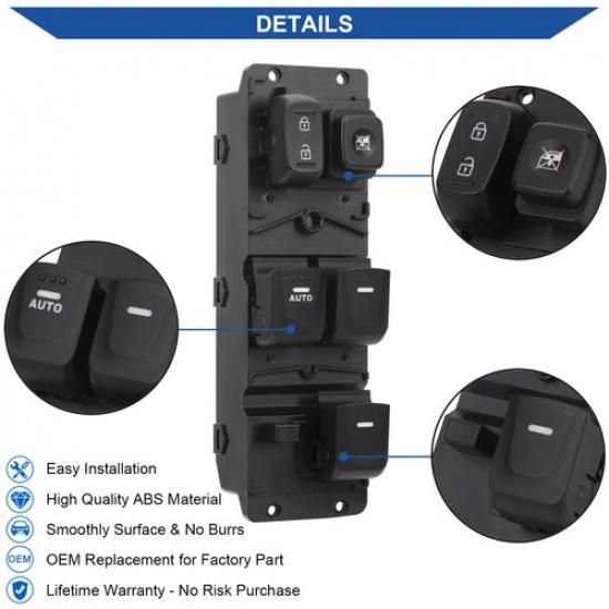 Power Window Switch Controller Button For 2012-2017 Hyundai Veloster 93570-2V000