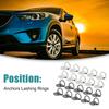 ACROPIX 20pcs D Shape Tie Down Anchor Lashing Rings for Car Truck Trailer Cargo RV Boat Silver Tone Titanium Tone