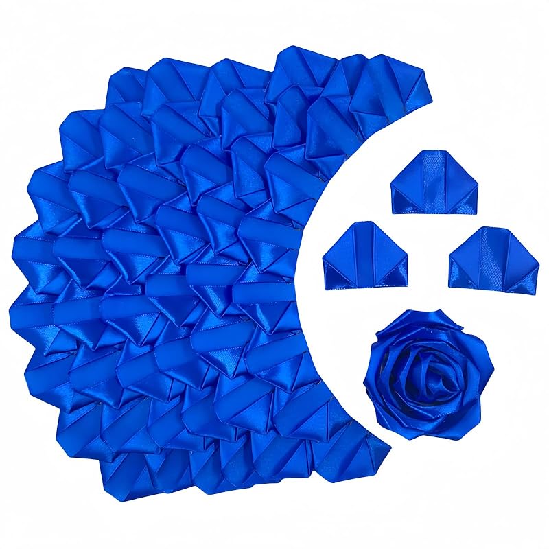 300Pcs Premade Satin Ribbon Rose Petals Half-Finished for Eternal Rose DIY Ramos Forever Flowers Bouquets Everlasting Floral,for