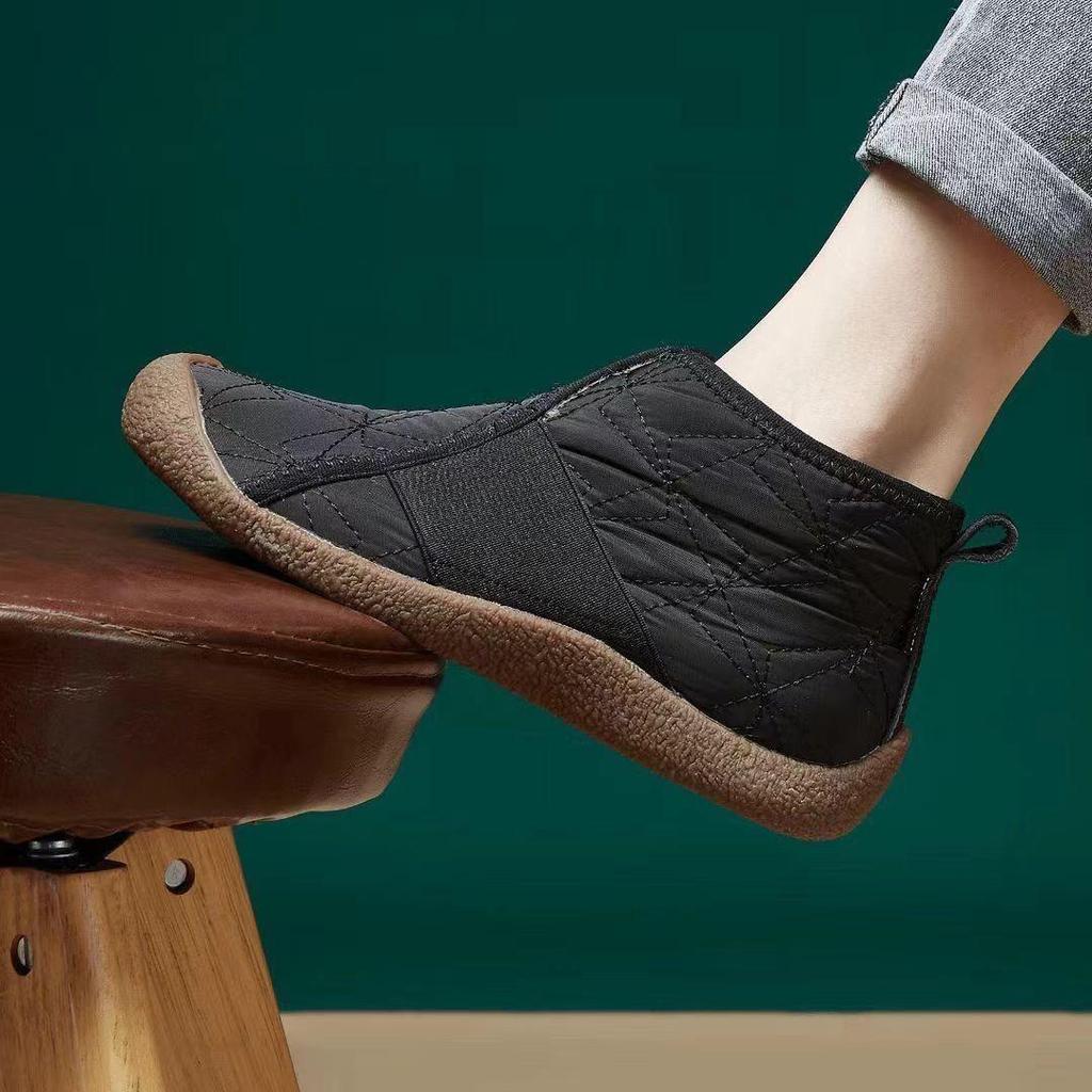 Women's 2025 Winter Snow Boots: Velvet-Lined, Thick, Warm, Casual, Flat, Short Cotton Boots.