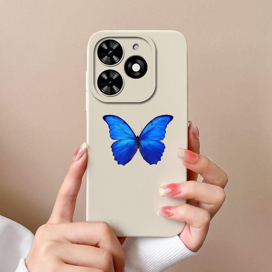 For Tecno Spark Go 2024 Case Simple Heart Soft Liquid Silicone Camera Protection Back Cover For Tecno SparkGo Funda Phone Shell