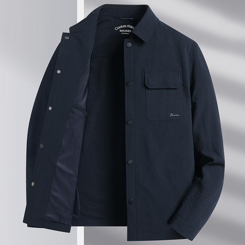 Spring and Autumn Lapel Tooling Version Top, Young and Middle-aged Light Luxury Business Texture Casual Jacket