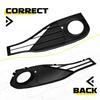 Fit BMW 2015-2016 428I 435I Black Front Bumper Fog Light Cover Bezel Left+Right