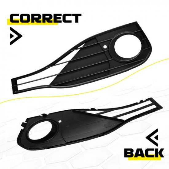 Fit BMW 2015-2016 428I 435I Black Front Bumper Fog Light Cover Bezel Left+Right