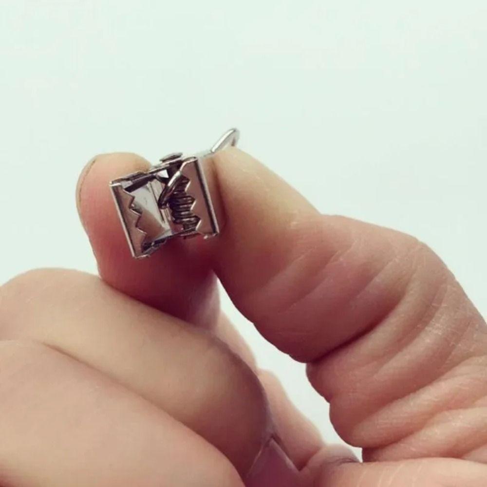 100Pcs Hanging Window Curtain Clips Stainless Steel Drapes Clamp Drapery Holdbacks  for Tapestry