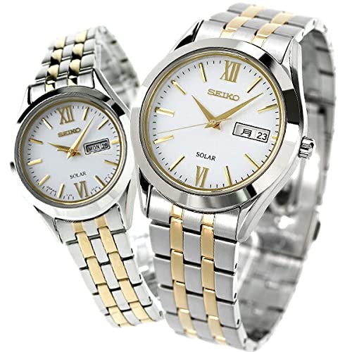 

[Seiko SEIKO Wristwatch Pair watch Solar Couple SBPX085 STPX033 Men s Women s]