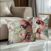 Japanese Geisha Pillowcase, Cherry Blossom & Umbrella Design, Oriental Home Decor Cushion Cover