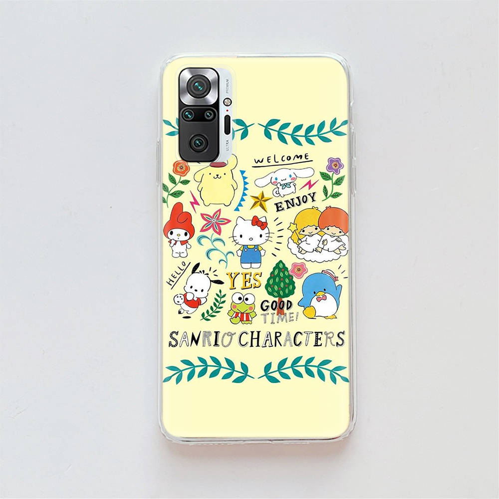 Transparent Case for Samsung A04 A14 A23 A34 A54 M23 M33 M52 M53 Realme Narzo 50 50I 50a Prime C35 C55 C30S 10 9 Pro H-32 Sanrio Characters