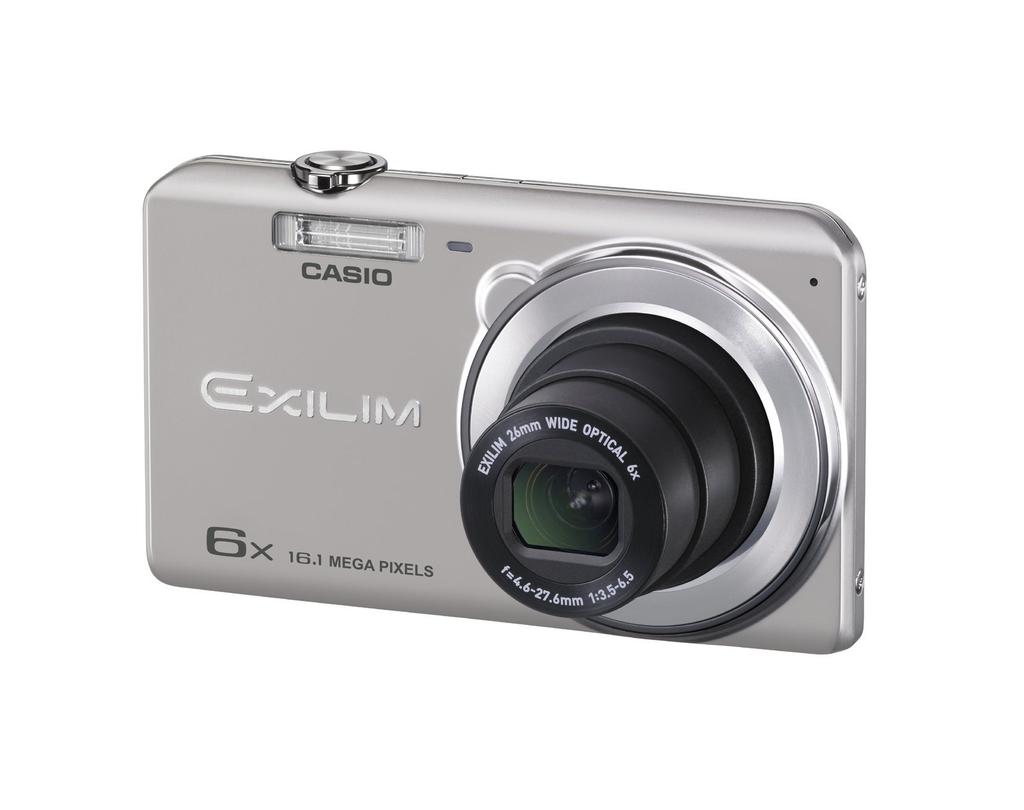 CASIO Digital Camera EXILIM 26mm 6x Optical Zoom Megapixels Silver EX-ZS26SR Wide-Angle 16.1