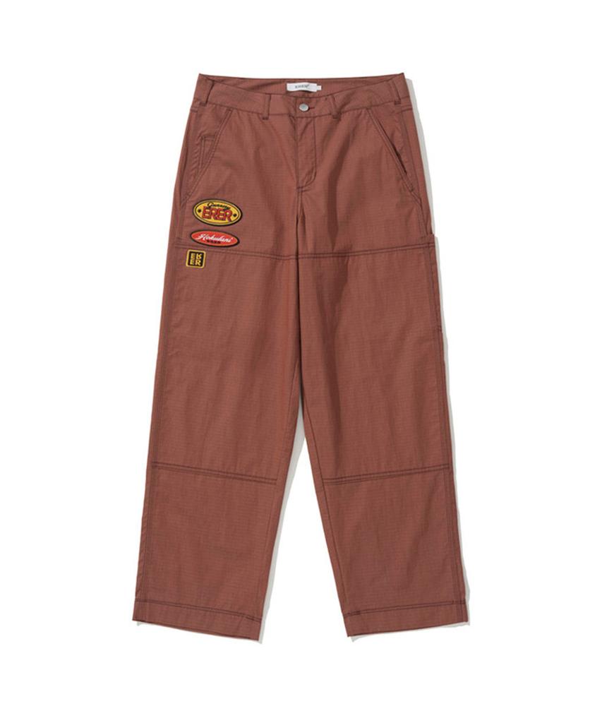 ERER Board Work Pants With Patch Detail Red