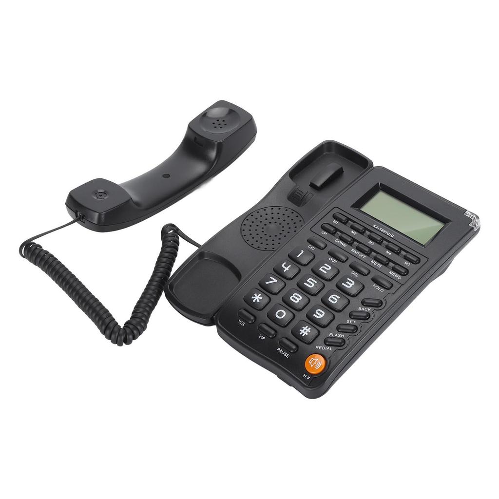 Desktop Telephone Big Button Corded Landline Telephone 16 Bit HD Screen Wired Phone for Home Hotel