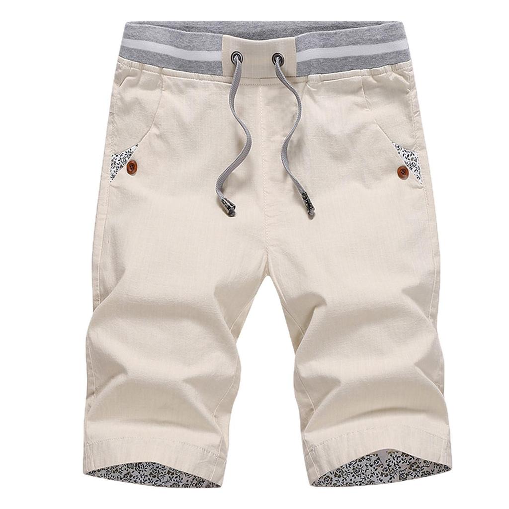 Men's New Summer Casual Baggy Shorts Fashionable Loose  Cotton Colour Shorts