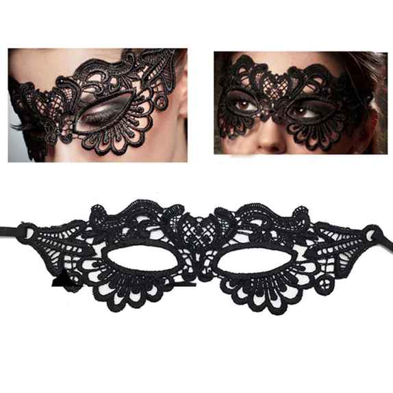 Women Elegant Black Masquerade Mask Gothic Fancy Dress Lace Eye Mask for Party Prom Ball Costume