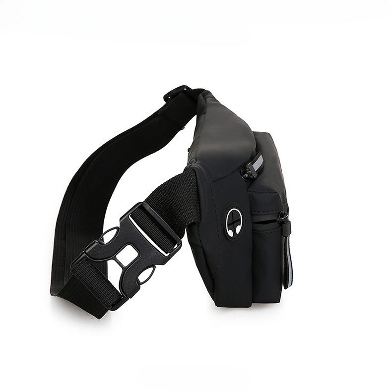 Men's Mobile Phone Waist Bag Black Casual Waterproof Men's Chest Bag Outdoor Running Sports Crossbody Bag Fanny Pack