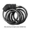 Cable Lock For Motorcycle Motorcycle Cable Lock 47Inches Security Lock Weatherproof Heavy Duty Motorcycle Lock Anti-Theft