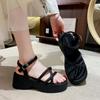 2025 summer new open-toed beach shoes retro cross sandals women's fashion versatile daily simple style Roman shoes