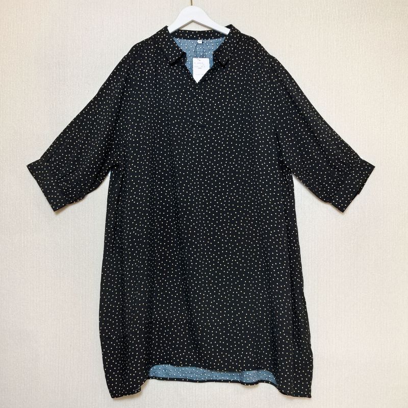 Trade Orders Exported to Japan Tail Goods Rayon Printing V-neck Pullover Dress Loose Casual Plus size Customer Supply Fabric Middle-aged Women Dress