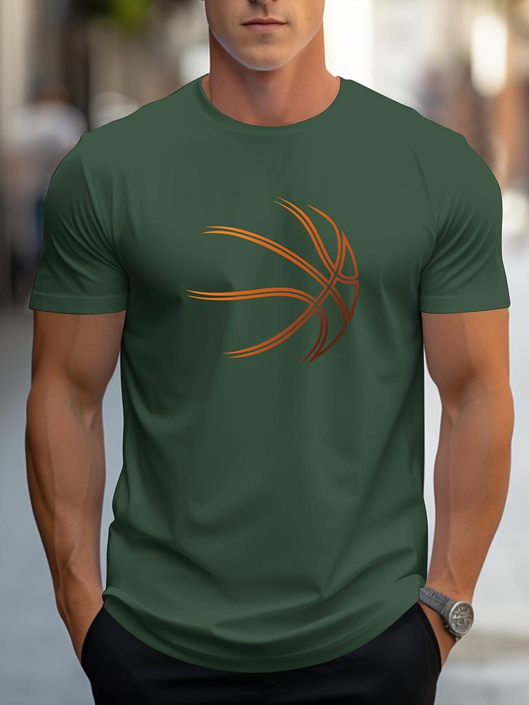New Summer 3d Print Mens T-shirt Comfortable Casual Loose Oversized Basketball Pattern Sports Round Neck Short Sleeved T-shirt