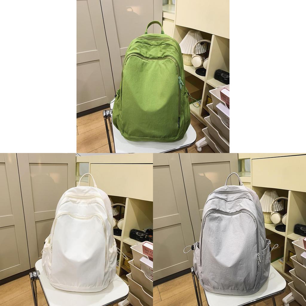 Minimalist Nylon Backpack For Women And Men With Laptop Compartment For School And Travel