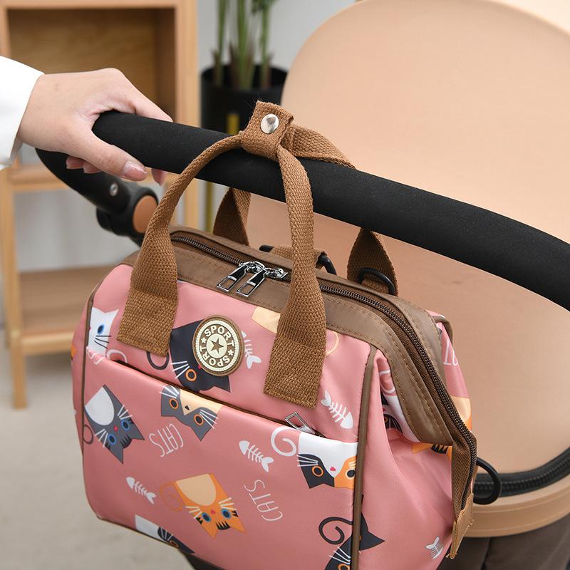 Compact Graffiti Mom & Baby Bag - Crossbody, Shoulder & Stroller Backpack with Insulation