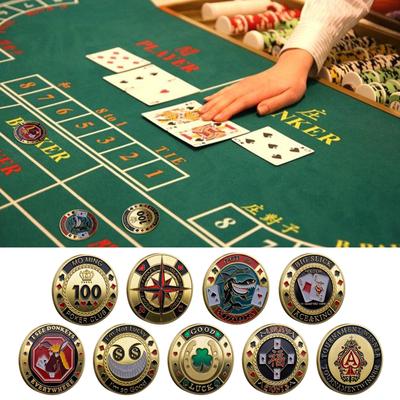 Protections de cartes de poker, pièces de monnaie, objets de collection, jeux de table, protections de cartes de poker, jetons de poker en métal, pièces de monnaie, accessoires de poker