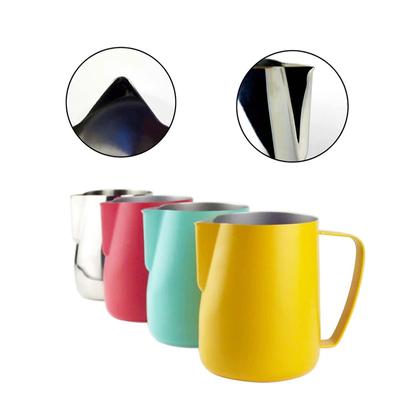 Mjölkkanna 600ML Rostfritt Stål Skumkanna Dra Blomkopp Kaffe Mjölkskummare Latte Art Mjölkskumverktyg Kaffevaror