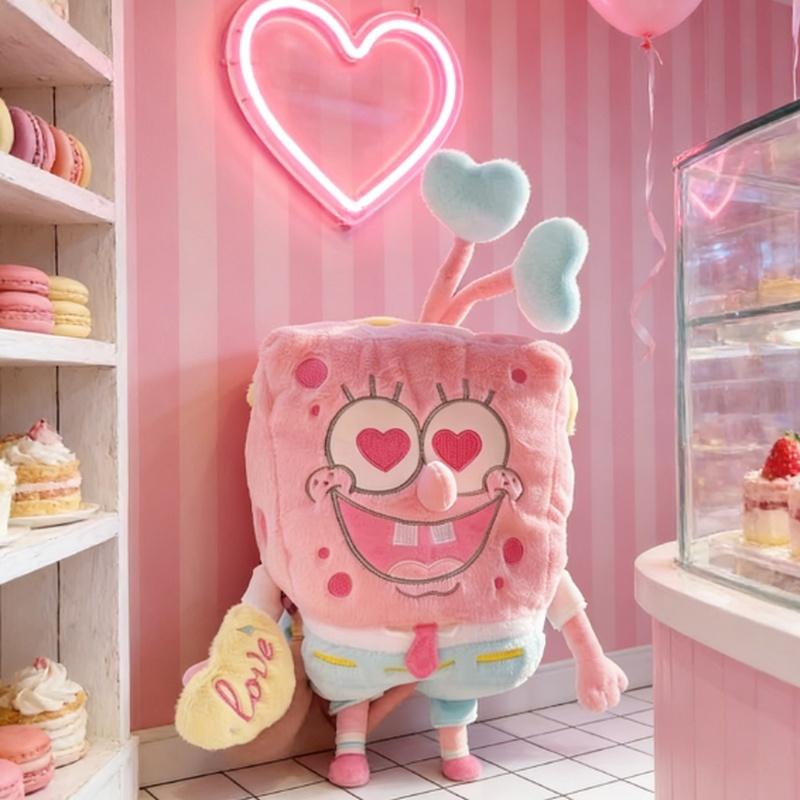 Potdemiel Mignon Bob l'Éponge Série Tarte Étoile Peluche Poupée Cadeau d'Anniversaire Oreiller Surprise Cadeau d'Anniversaire Pour Amis.