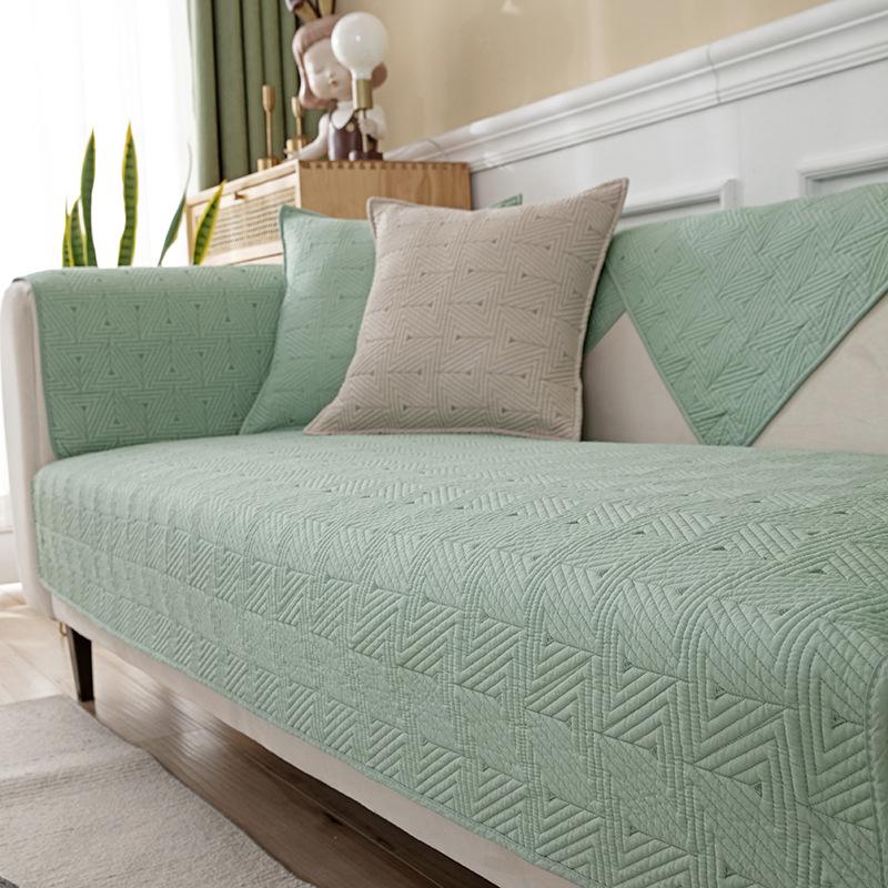 Nordic Simple Cotton Sofa Cushion Four Seasons Non-slip Seat Cushion Fabric Universal Winter Leather Cover Cloth Towel