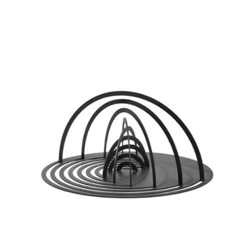 

Простой современный черный геометрический металлический космический линейный художественный орнамент модель вход в дом гостиная внутреннее украшение