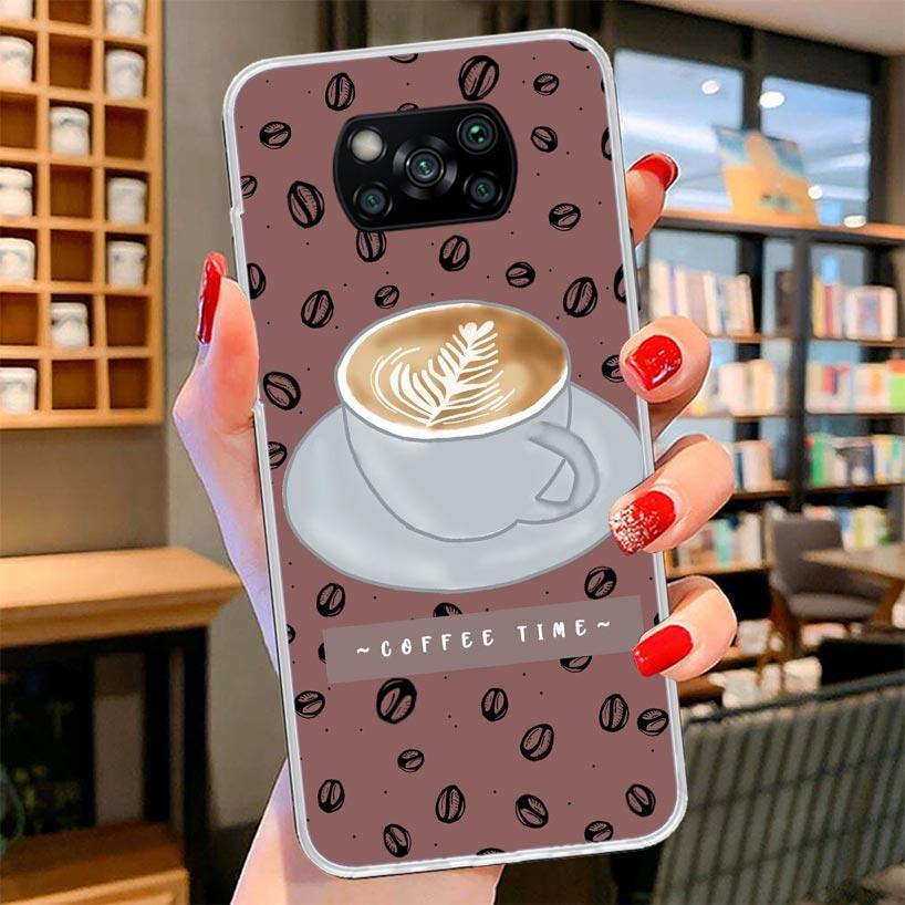 Coffee Wine Cup Cover Phone Case For Xiaomi Poco F7 Ultra X7 X6 X5 Pro M7 Redmi 15C 15 13C 13 12C 12 10C 10 9A 9C 9T 9 Shell Poc