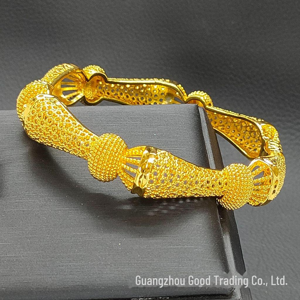 24K Gold-Plated Bollywood Bride Bracelet: Women's Bridal Jewelry