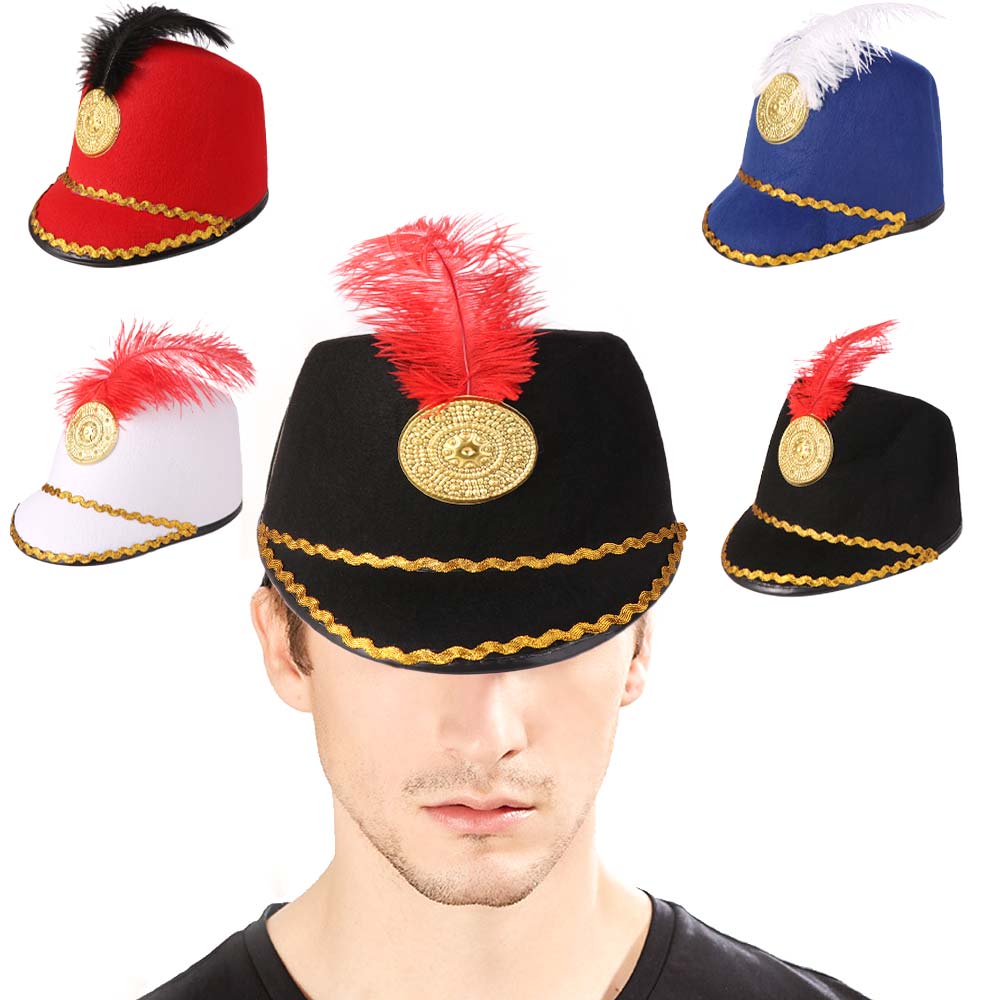 Vintage Knight Uniform Hat Sun Protection Drum Major Hat Marching Band Hat  Festival Fancy