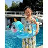 Cartoon Elephant Inflatable Swimming Ring For Children Thickened Pvc Swim Ring With Sponge Bottom