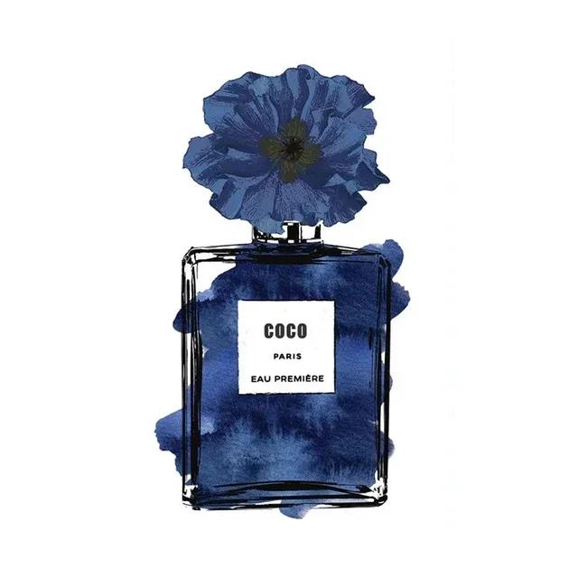 Modern Fashion Aesthetics Wall Art Paris Luxury Perfume Bottle HD Oil On Canvas Poster Print Home Bedroom Decoration Gift