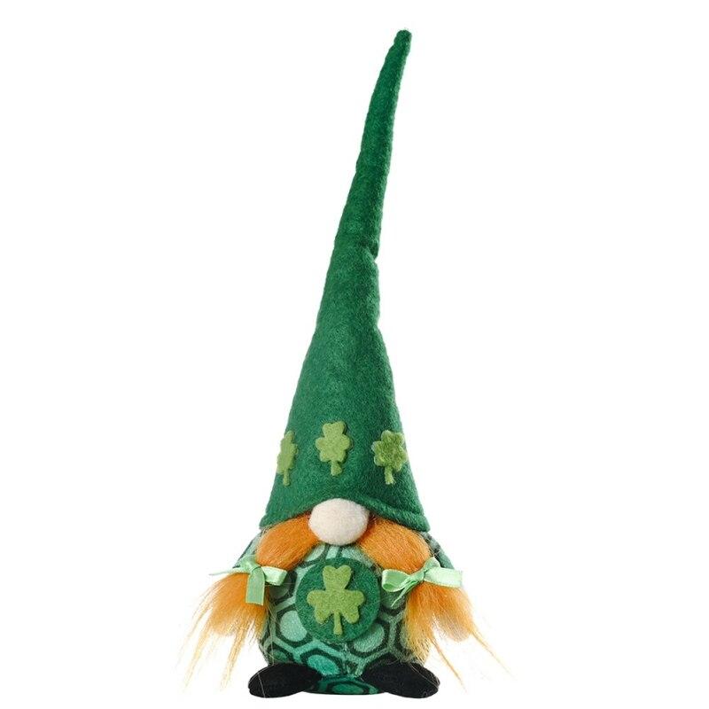 St Patricks Day Gnome Table Ornament Faceless Doll Home Decoration