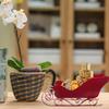 2 Pcs Christmas Sleigh Exquisite Ornament Outdoor Decor Decorations Desktop Adornment Mini Metal