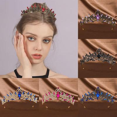 Tuanming Korejská korunka s kamínky: Elegantní svatební a fotografická pokrývka hlavy pro princeznu
