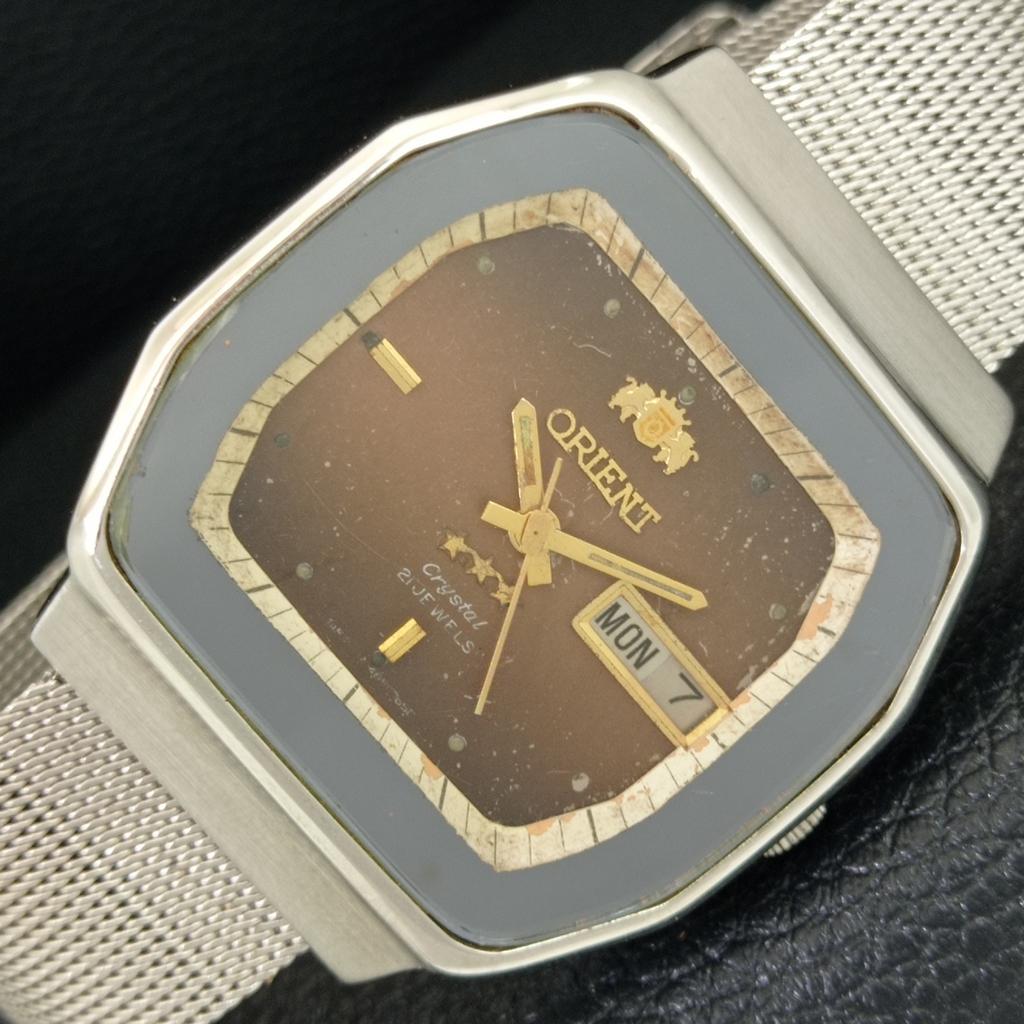 

ВИНТАЖНЫЕ ORIENT CRYSTAL АВТОМАТИЧЕСКИЕ 46943 ЯПОНИЯ МУЖСКИЕ ОРИГИНАЛЬНЫЕ ЧАСЫ С ЦИФЕРБЛАТОМ a704945-1